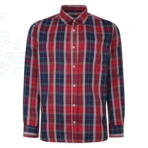 Bigdude Long Sleeve Check Shirt Red